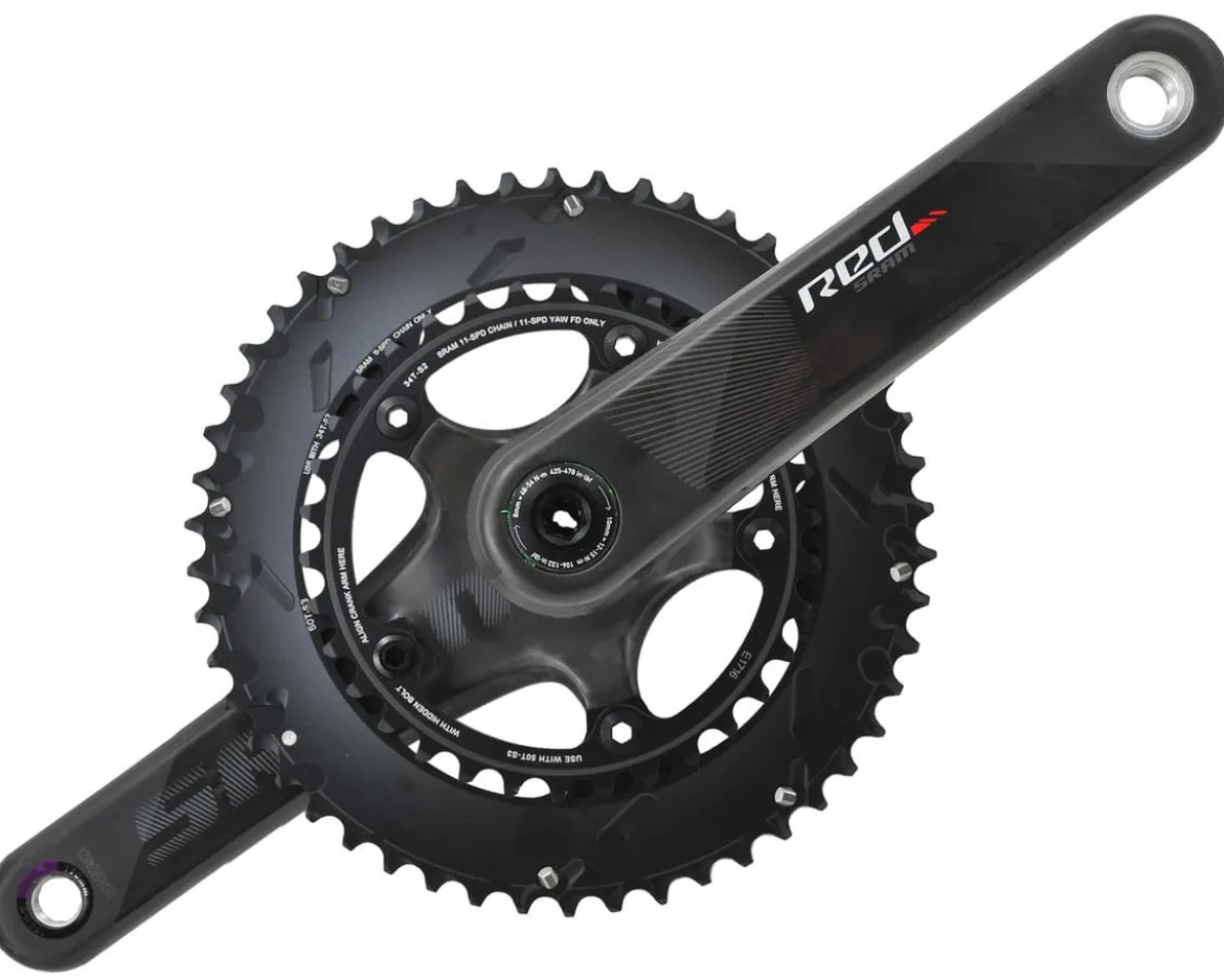 SRAM Red Compact Crankset (Black) (2 x 11 Speed) (GXP Spindle) (C2) (170mm) (50/34T) (110 BCD)