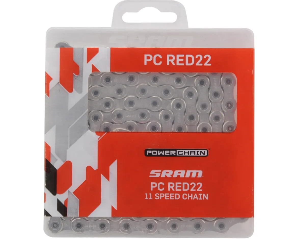 SRAM Red 22 Hollow-Pin Chain (Silver) (11 Speed) (114 Links) (w/ PowerLock)