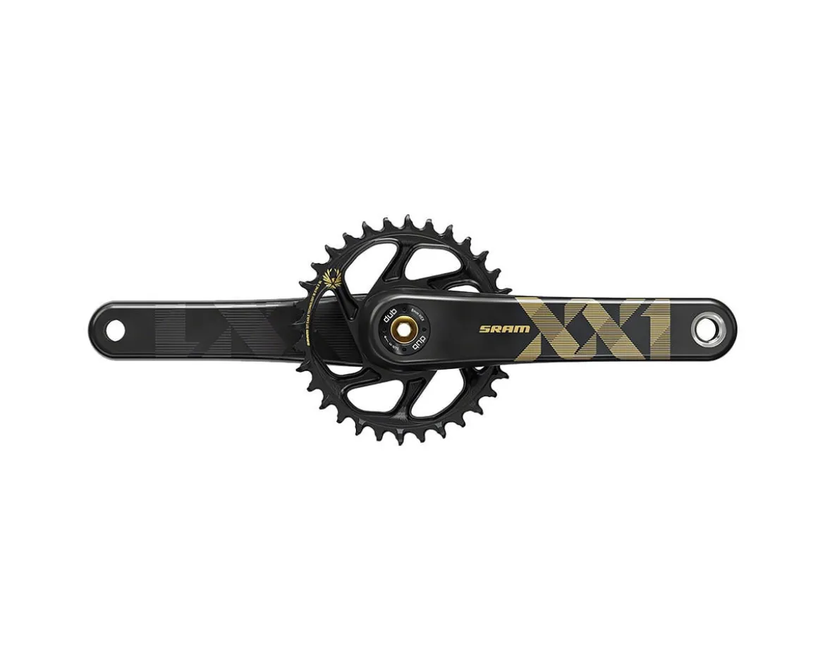 SRAM XX1 Eagle Crankset (Black/Gold) (12 Speed) (SRAM Direct Mount) (175mm) (34T) (DUB Spindle) (Boost)