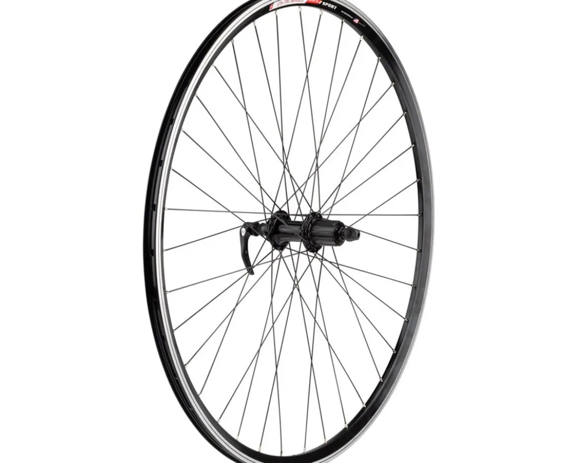 Sta-Tru Sport Rear Road Wheel (Black) (Shimano HG) (QR x 130mm) (700c)