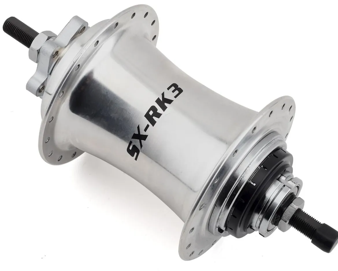 Sturmey Archer SX-RK3 Rear Disc Hub (Silver) (Internal 3 Speed) (6-Bolt) (13/32" x 170mm) (36H) (Includes Twist Shifter)