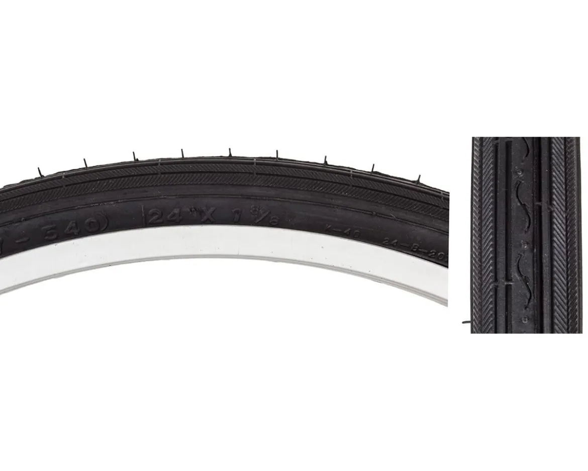 Sunlite Recreational Road Tire (Black) (24") (1-3/8") (540 ISO) (Wire)