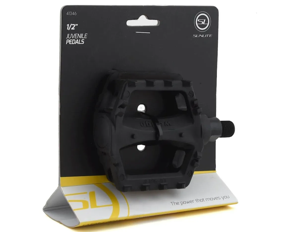 Sunlite Juvenile Plastic BMX Pedals (Black) (1/2")