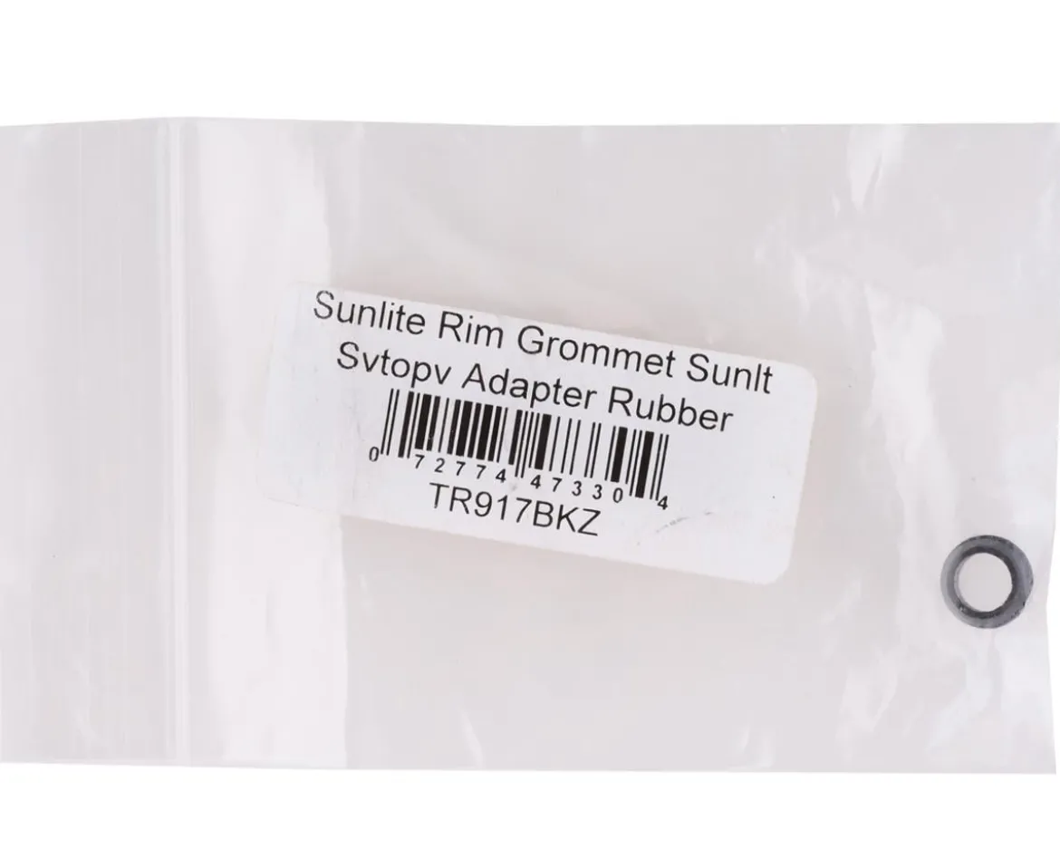 Sunlite Schrader to Presta Valve Rubber Rim Grommet (Black) (1)