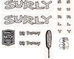 Surly Big Dummy Frame Decal Set (Metallic Silver)