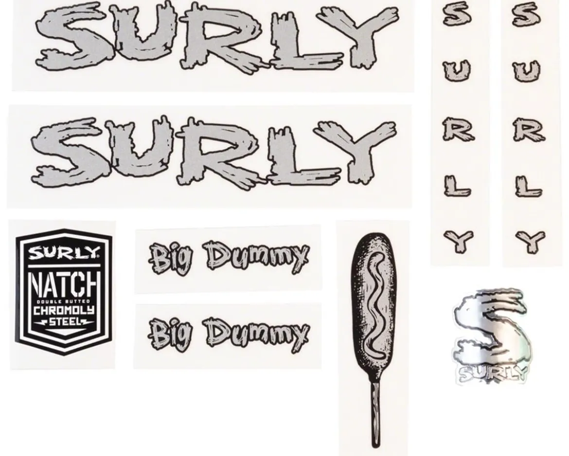 Surly Big Dummy Frame Decal Set (Metallic Silver)