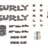 Surly Bridge Club Frame Decal Set (Dark Metallic Grey)