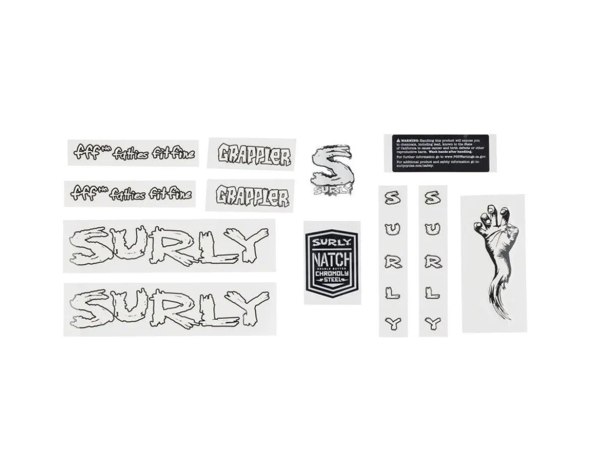 Surly Grappler Frame Decal Set (White)