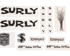 Surly Krampus Decal Set (Metallic Black)