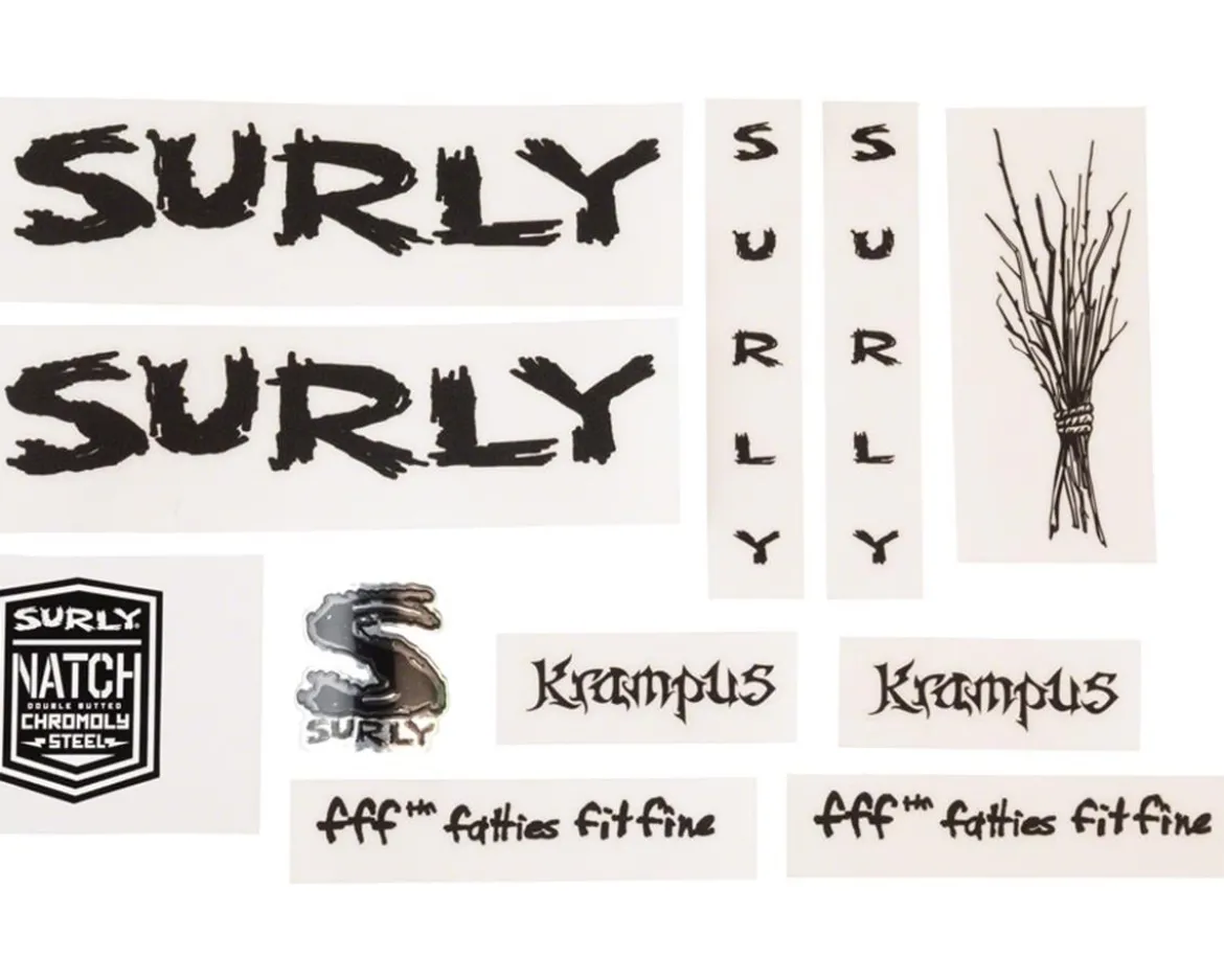 Surly Krampus Decal Set (Metallic Black)
