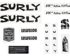 Surly Lowside Frame Decal Set (Black)