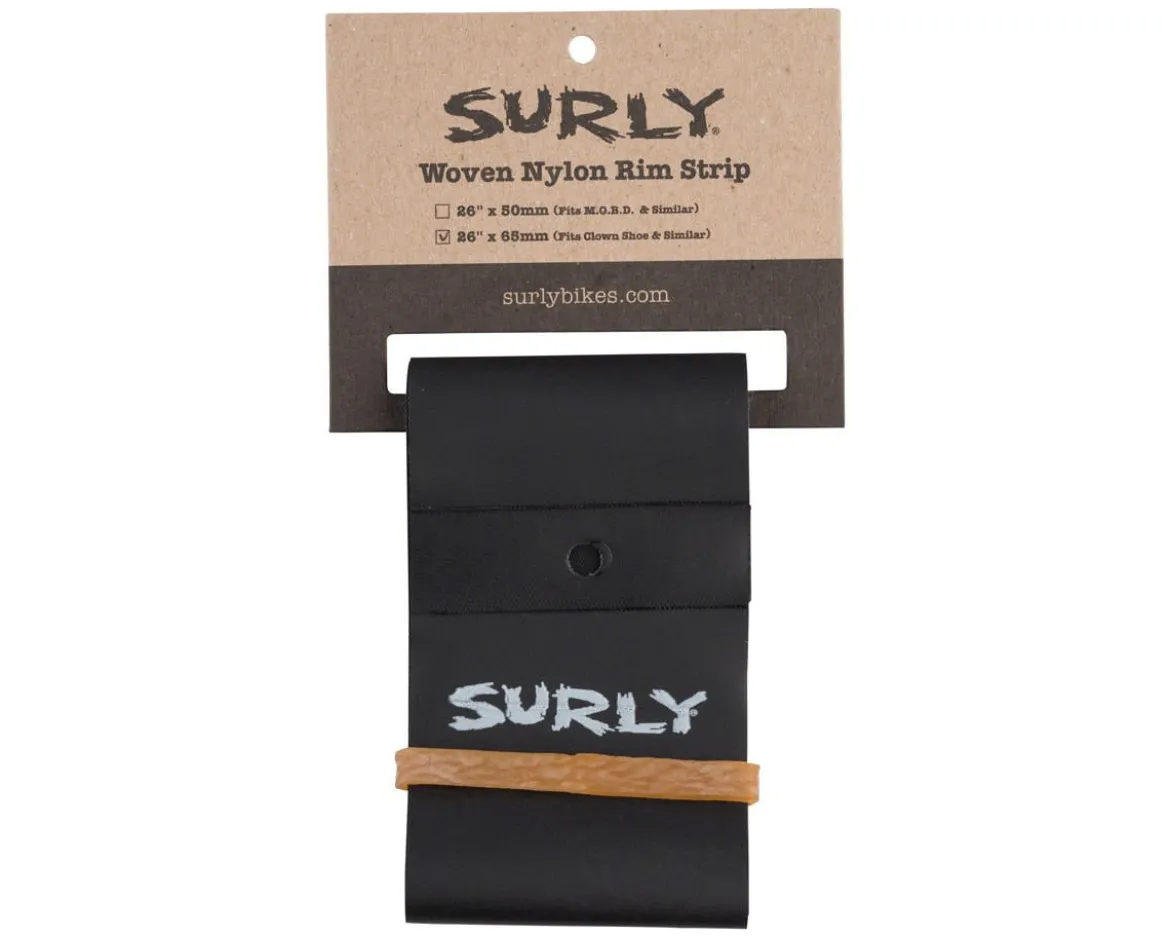 Surly Nylon Rim Strip (Black) (26") (65mm) (For Clown Shoe Rim)