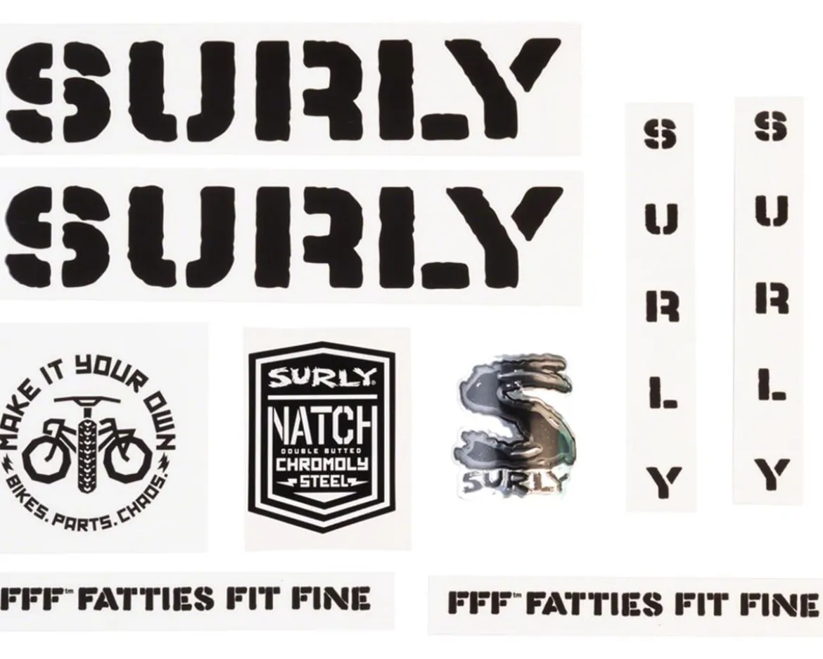 Surly Overspray Decal Set (Black)