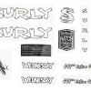 Surly Wednesday Frame Decal Set (White w/ Crow)