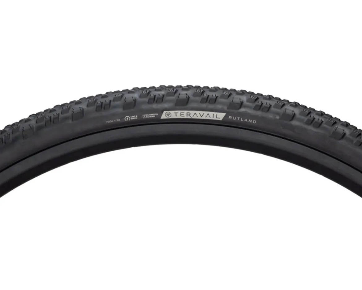 Teravail Rutland Tubeless Gravel Tire (Black) (700c) (38mm) (Light & Supple)
