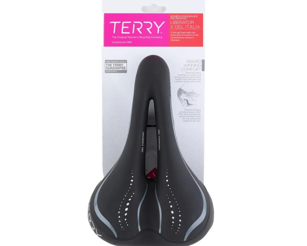 Terry Liberator X Gel Italia Saddle (Black) (Steel Rails) (163mm)