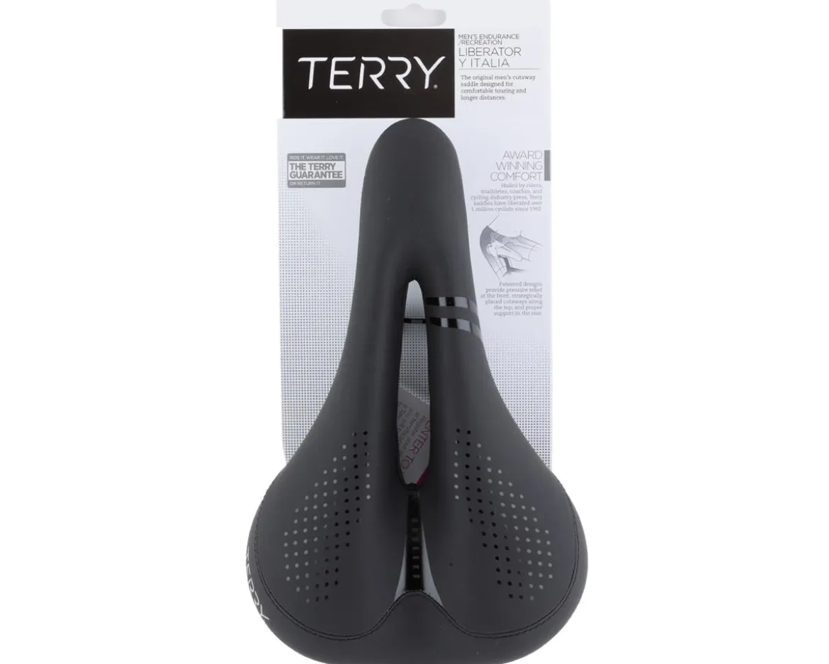 Terry Men's Liberator Y Italia Saddle (Black) (Steel Rails) (172mm)