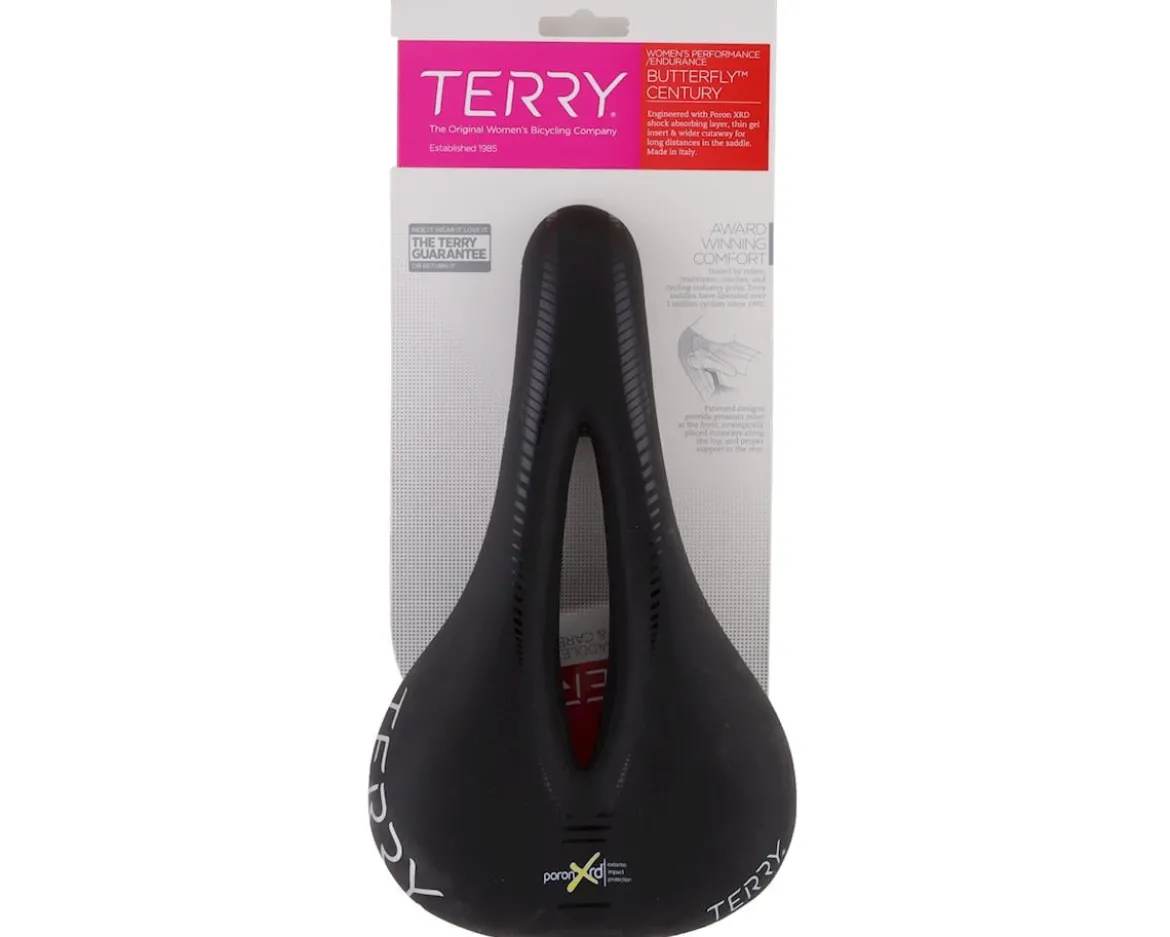 Terry Women's Butterfly Century Saddle (Black) (Titanium Rails) (152mm)