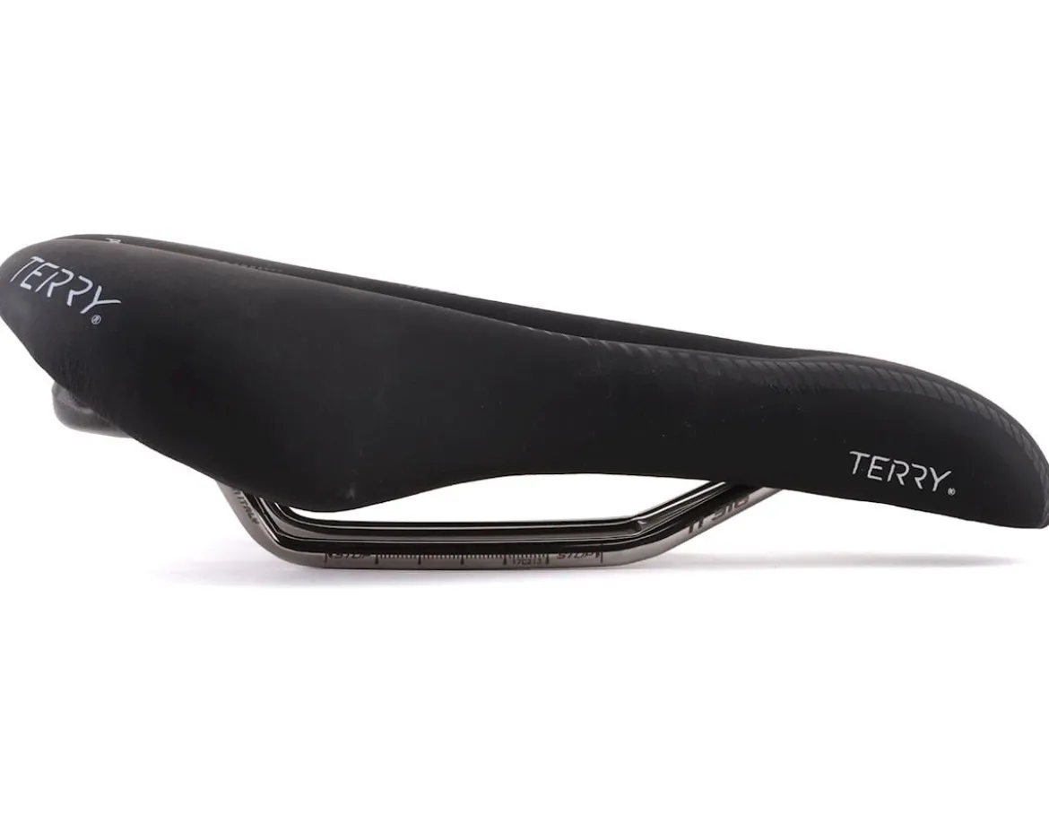 Terry Women's Butterfly Century Saddle (Black) (Titanium Rails) (152mm)