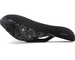 Terry Women's Cite X Gel Saddle (Black/Flower) (Steel Rails) (175mm)
