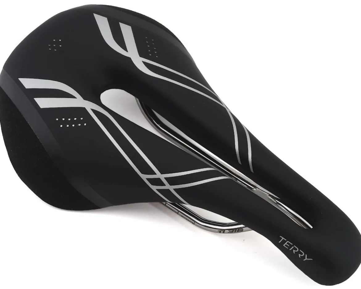 Terry Women's Corta Saddle (Black) (TI-316 Rails) (149mm)