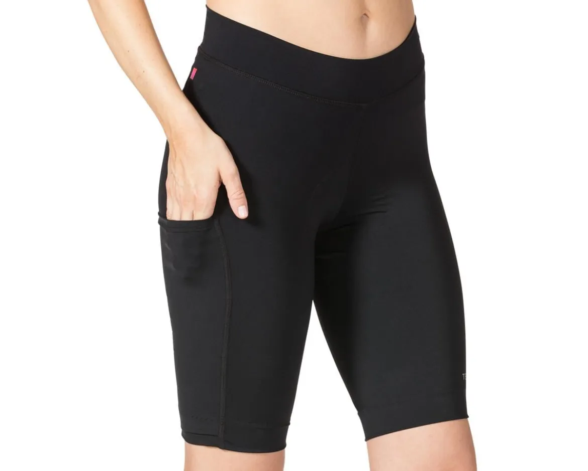 Terry Women's Bike Bermuda Shorts (Black) (S)