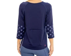 Terry Women's Merino 3/4 Sleeve Top (Navy) (S)