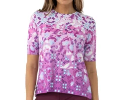 Terry Women's Soleil Flow Short Sleeve Top (Lavender Mosaic) (S)