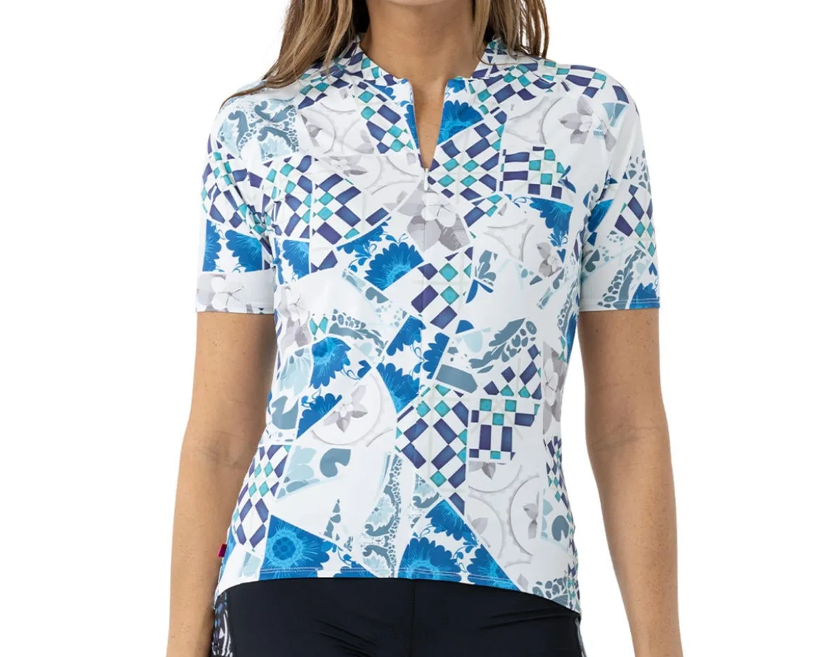 Terry Women's Soleil Short Sleeve Jersey (Greek Mosaic) (L)