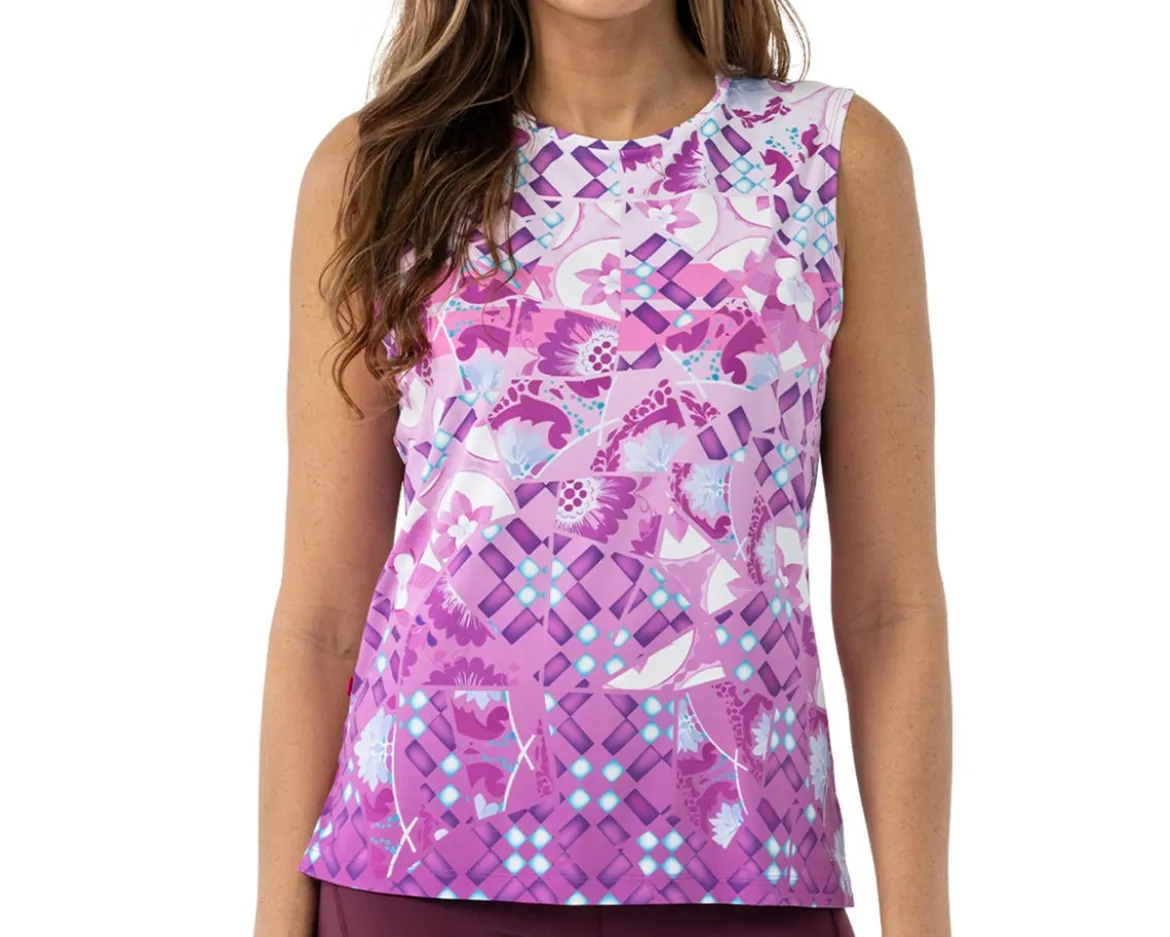 Terry Women's Soleil Split Tank (Lavender Mosaic) (S)