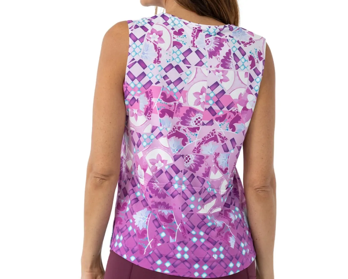 Terry Women's Soleil Split Tank (Lavender Mosaic) (S)