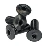 Terske Ultra-Low Head Titanium Bottle Cage Bolts (Black) (12 Pack)