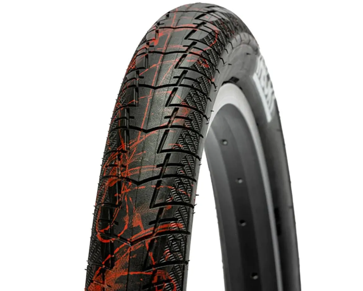Theory Method BMX Tire (Black/Red Splatter) (29") (2.5")