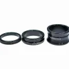 Thomson Aluminum Headset Spacer Pack (Black) (1-1/8") (Bag of 3)