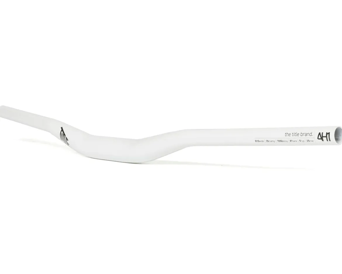 Title MTB AH1 35mm Handlebar (White) (35mm) (25mm Rise) (810mm) (5/8° Sweep)