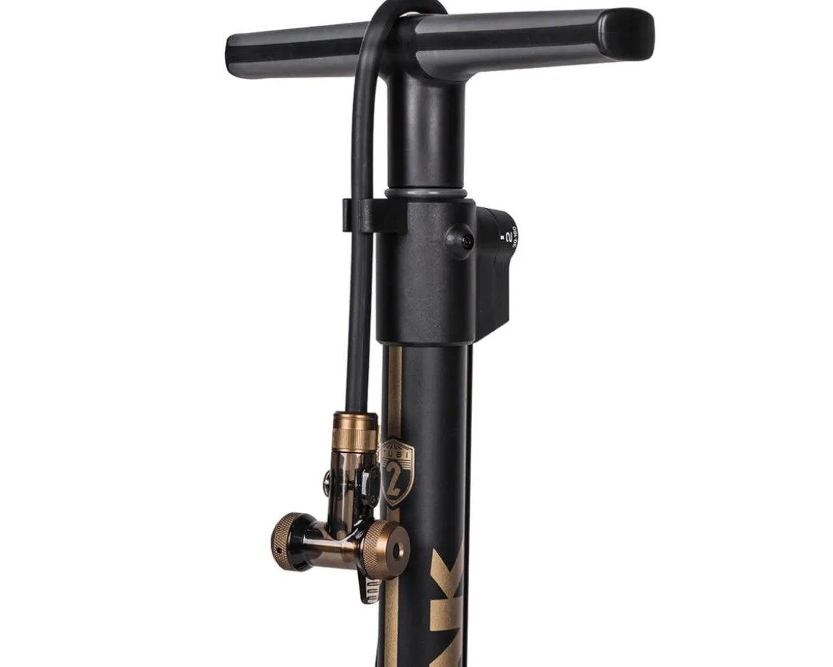 Topeak JoeBlow Tubi 2Stage Floor Pump (Black/Gold) (For Tubeless & Tubed)