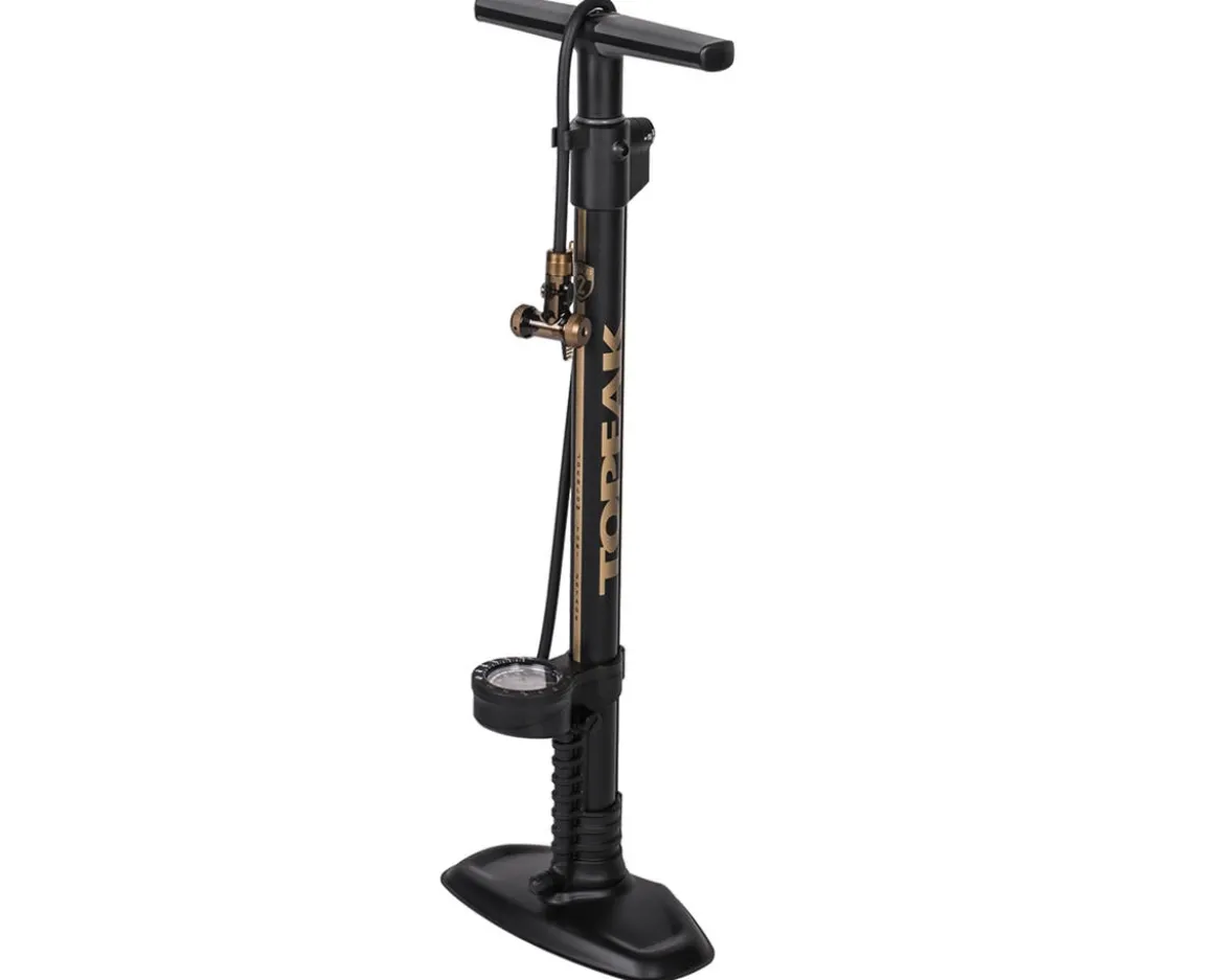 Topeak JoeBlow Tubi 2Stage Floor Pump (Black/Gold) (For Tubeless & Tubed)