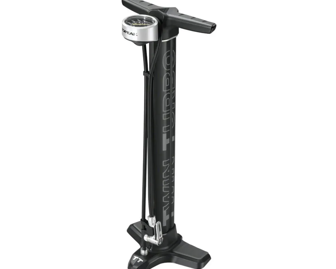 Topeak Joeblow Twin Turbo Floor Pump (Black) (SmartHead)