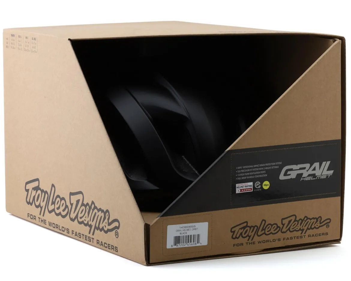 Troy Lee Designs Grail Helmet (w/MIPS) (Orbit Black) (XS/S)