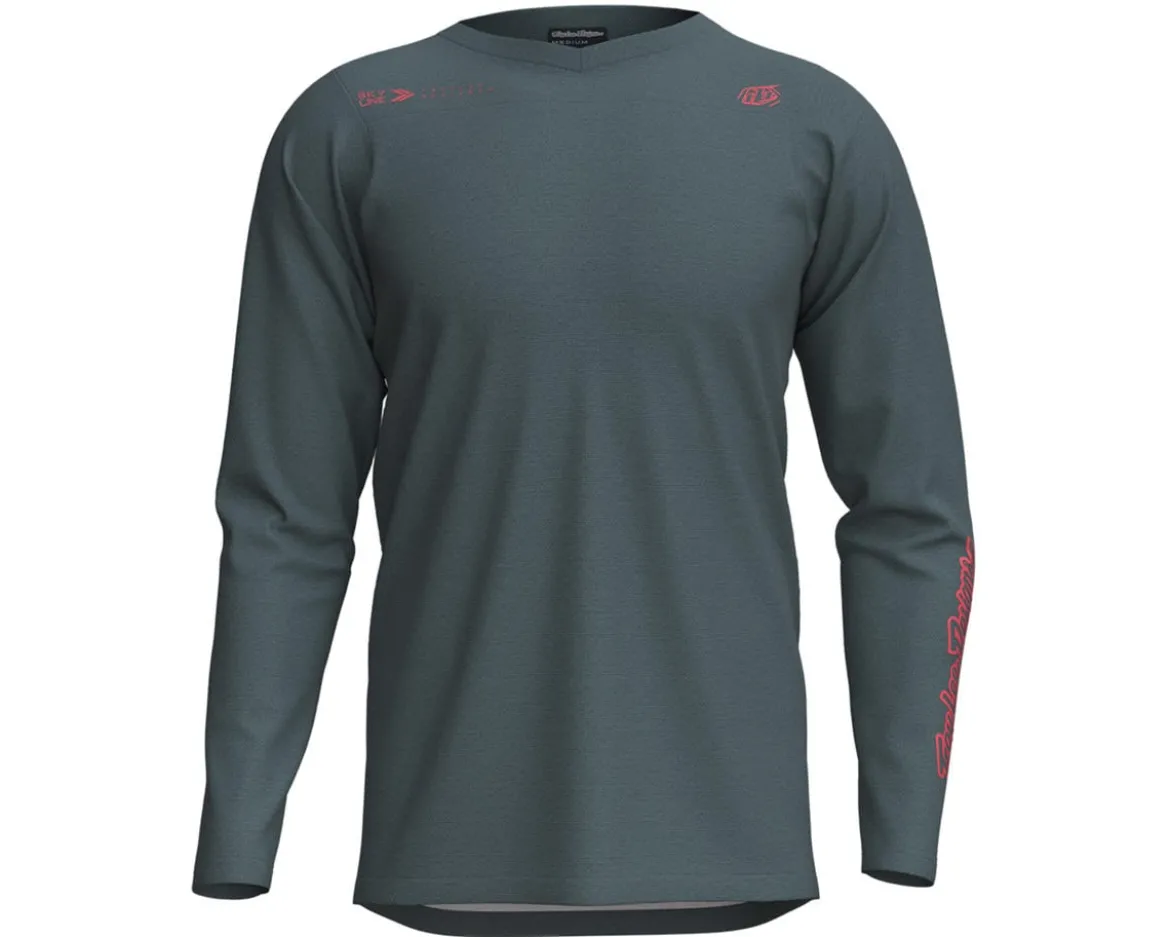 Troy Lee Designs Skyline Air Long Sleeve Jersey (Mono Oxblood) (S)