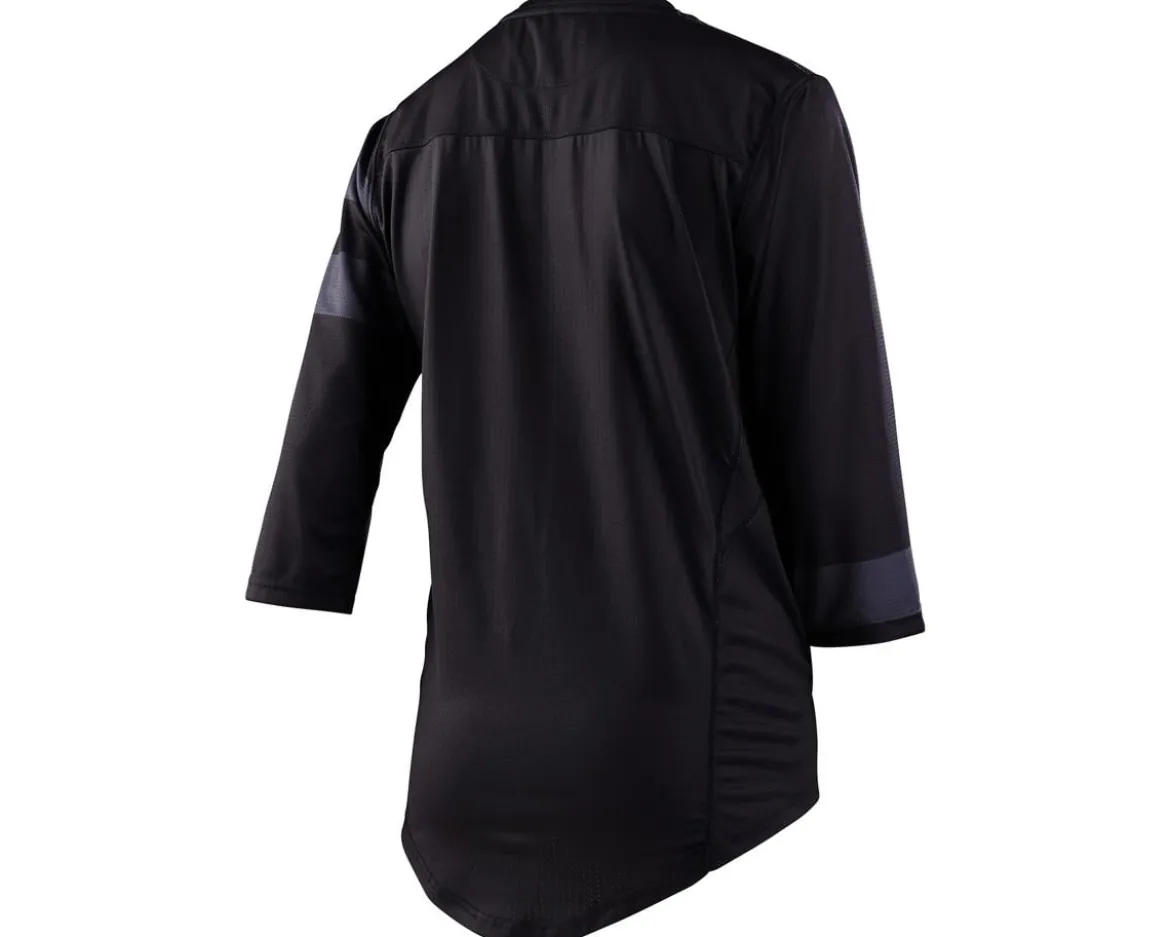 Troy Lee Designs Women's Mischief 3/4 Sleeve Jersey (Split Stripe Black) (L)