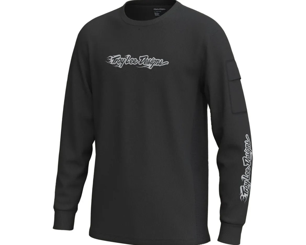 Troy Lee Designs Youth Ruckus Long Sleeve Ride T-Shirt (Burn Out Carbon) (Youth S)