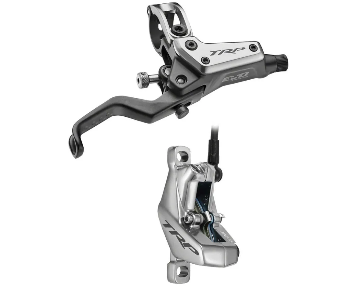 TRP DHR EVO Pro Disc Brake & Lever (Grey) (HD-M9040) (4-Piston) (Right) (Hydraulic) (Post Mount)