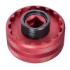 Unior 1671 T47 Aluminum Bottom Bracket Socket Tool (Red) (12 & 16 Notches) (1/2" Drive)