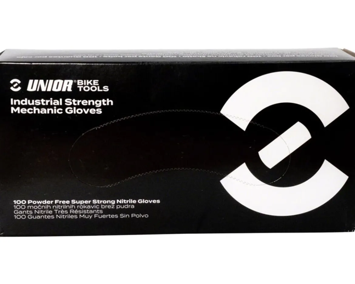 Unior Industrial Strength Nitrile Mechanic Gloves (Black) (S)