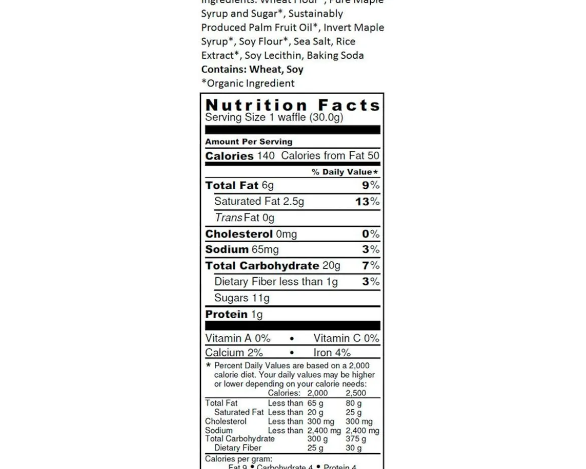 UnTapped Organic Waffle (Maple) (Box of 16)