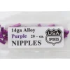 USA Brand 14g Alloy Nipples (Purple) (Bag of 20)