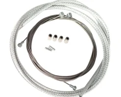 Velo Orange Metallic Braid Derailleur Cable Kit (Silver) (1500/2100mm)