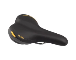 Velo Plush Pace Men's Saddle (Black) (Steel Rails) (175mm)