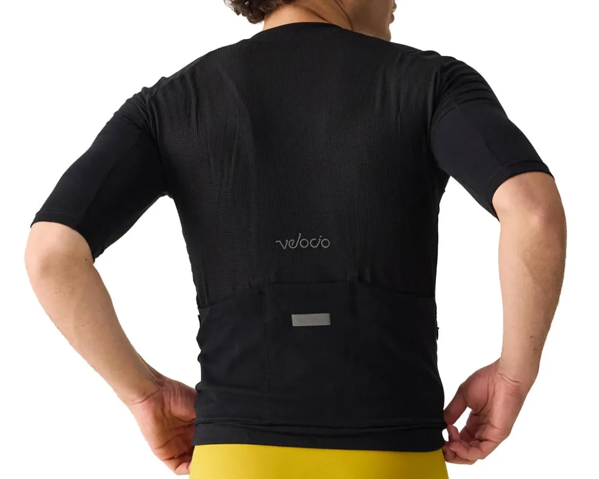Velocio Merino LUXE Short Sleeve Jersey (Black) (L)